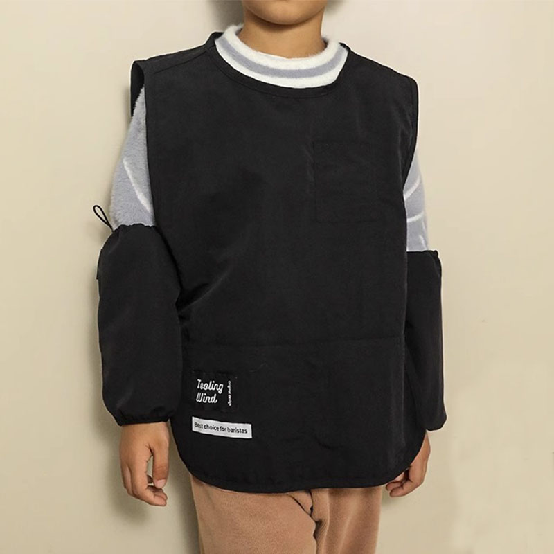 Camping Cooking With Kids - Lightweight Waterproof Children's Apron with Oversleeves