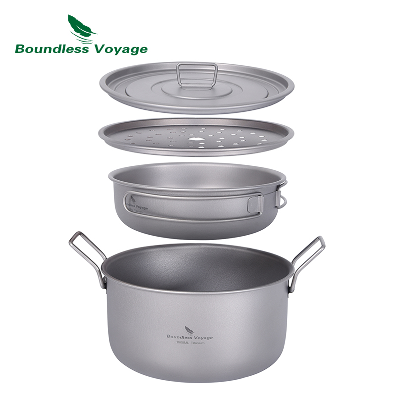 Camping Cooking Cup - Boundless Voyage Camping Cooking Pot Multifunctional