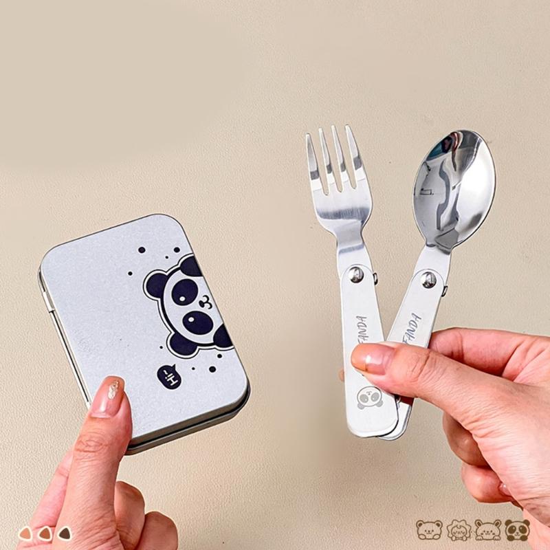 Folding Metal Camping Cutlery  - Camping Cooking Utensils Storage 评论和价格