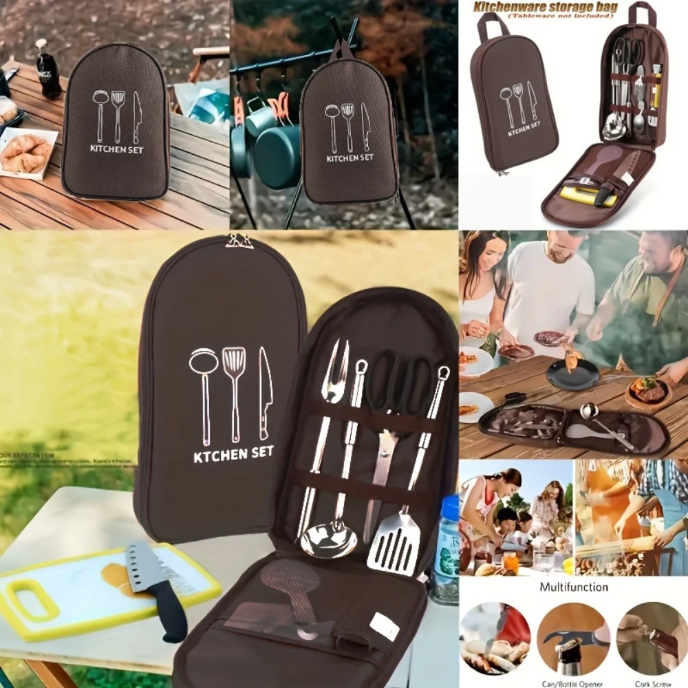 Portable Outdoor Cook Bag Camp - Camping Cooking Utensils Storage 评论和价格