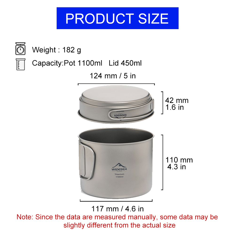 Widesea Ultralight Titanium Ca - Camping Cooking Cup 评论和价格