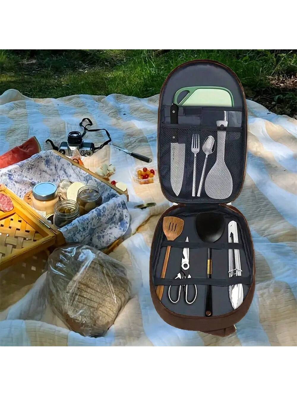 Outdoor Camping Cookware Stora - Camping Cooking Utensils Storage 评论和价格