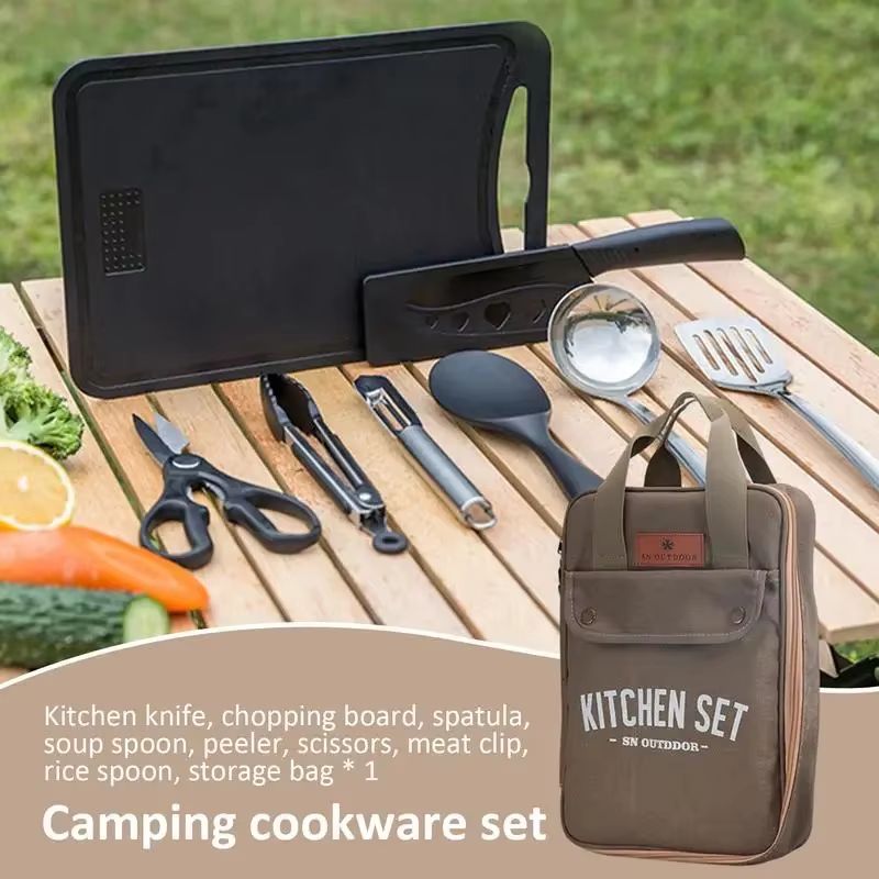 8pcs Camping Kitchen Cookware  - Camping Cooking Pack 评论和价格