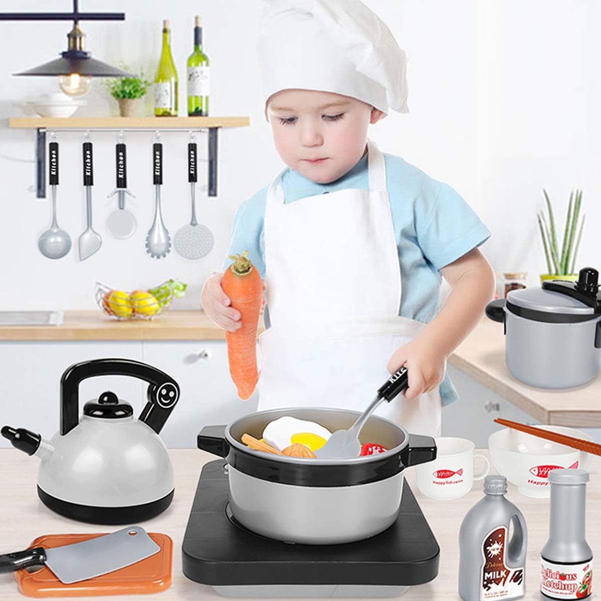 Kids Kitchen Toy Set Toddler P - Camping Cooking With Kids 评论和价格