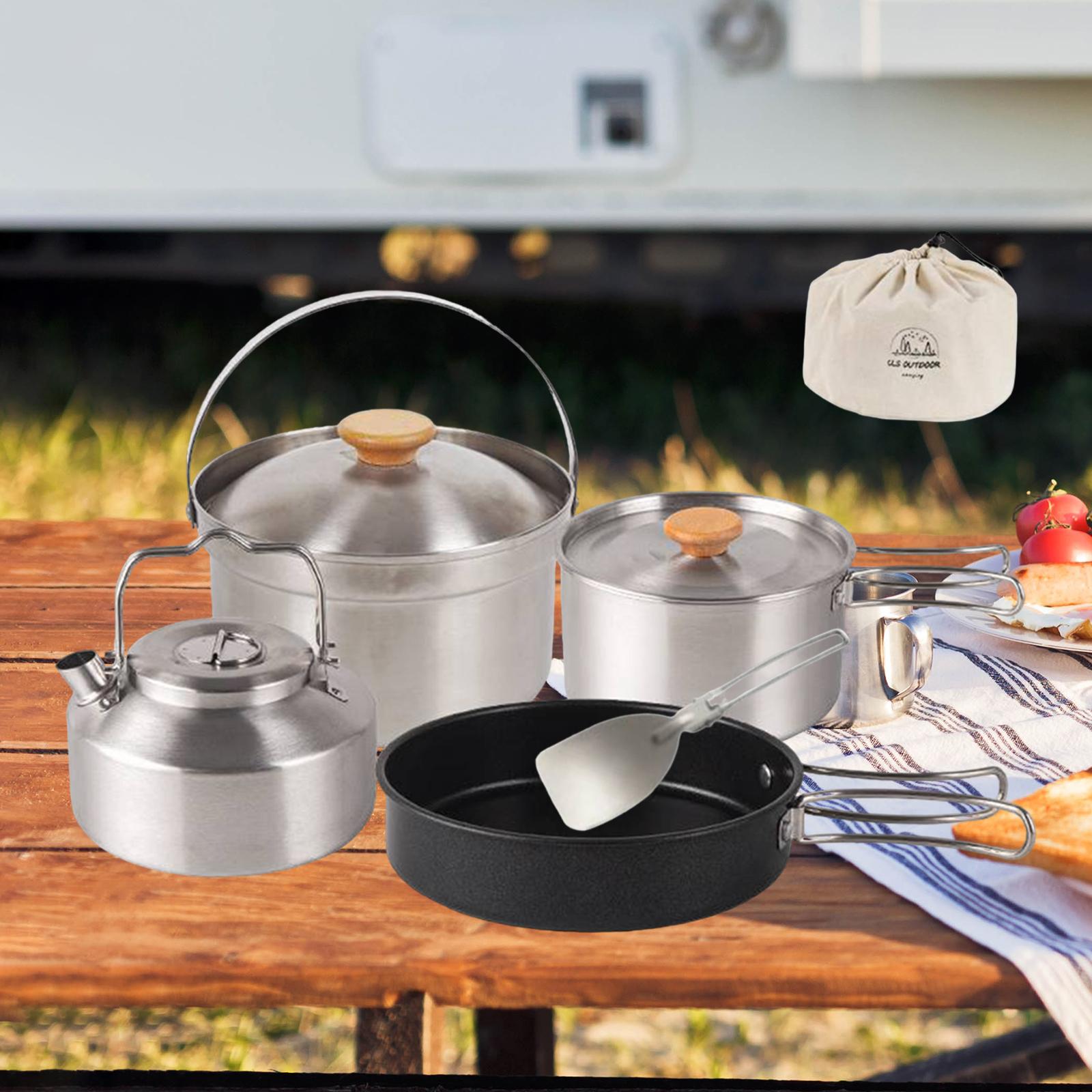 Camping Cookware Cook Gear Por - Camping Cooking Set With Kettle 评论和价格