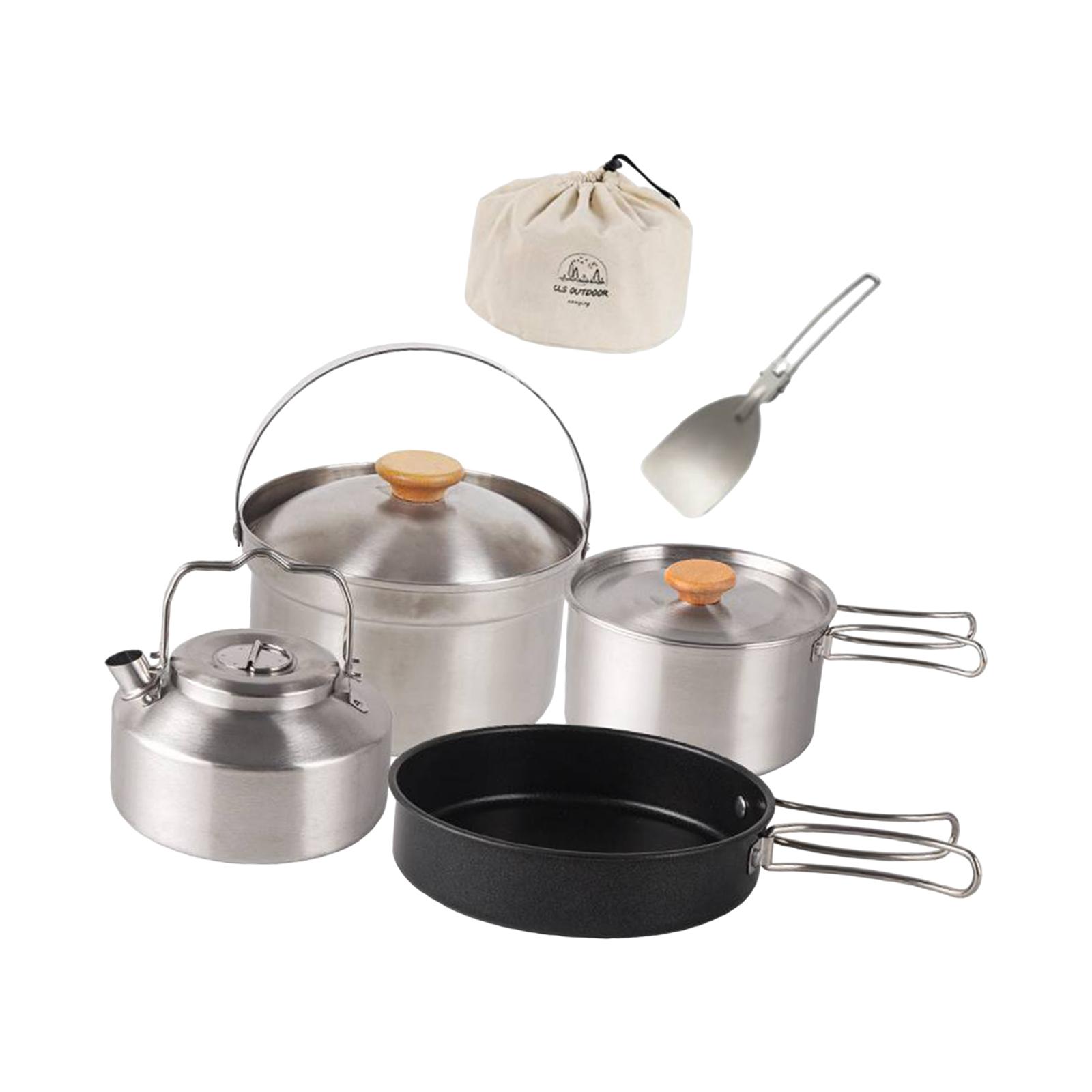 Camping Cookware Cook Gear Por - Camping Cooking Set With Kettle 评论和价格