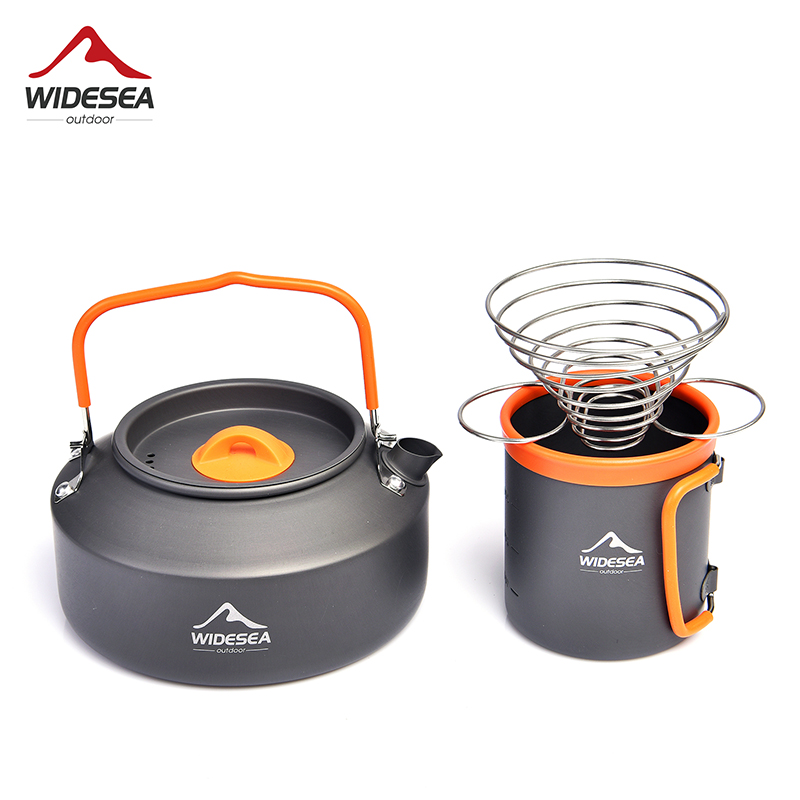 Widesea Camping Coffee Cookwar - Camping Cooking Set With Kettle 评论和价格