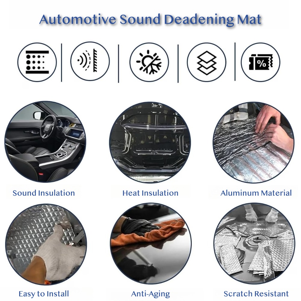10PCS 10mm Car Sound Deadening - Aluminum Foil Heavy Duty 评论和价格
