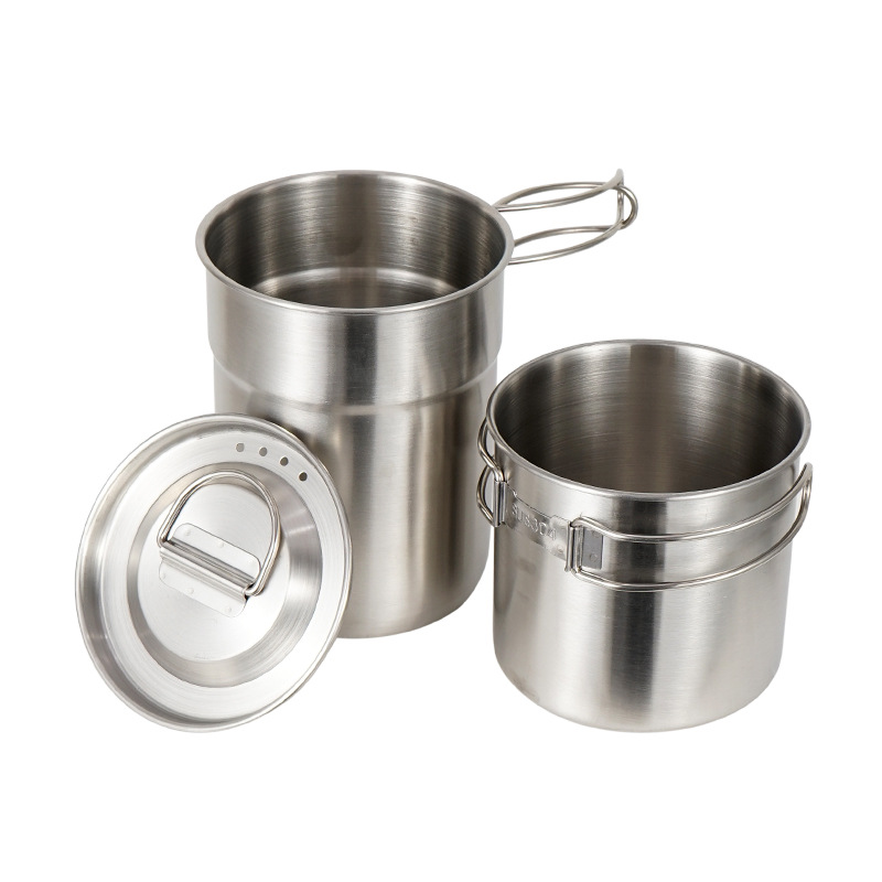 2Pcs/Set Camping Kettle Stainl - Camping Cooking Set With Kettle 评论和价格