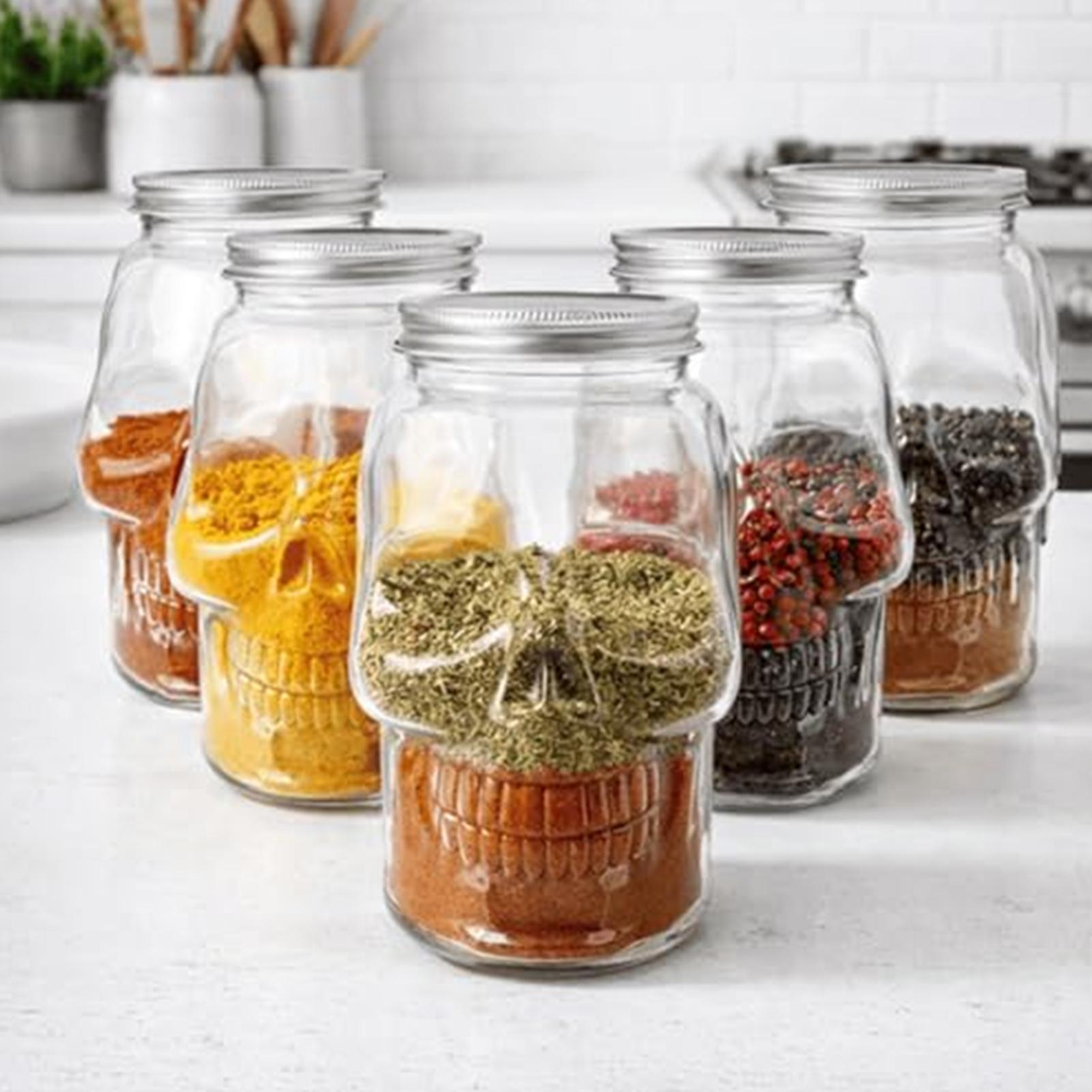500ml/800ml Skull Jars Reusabl - Camping Cooking With Kids 评论和价格