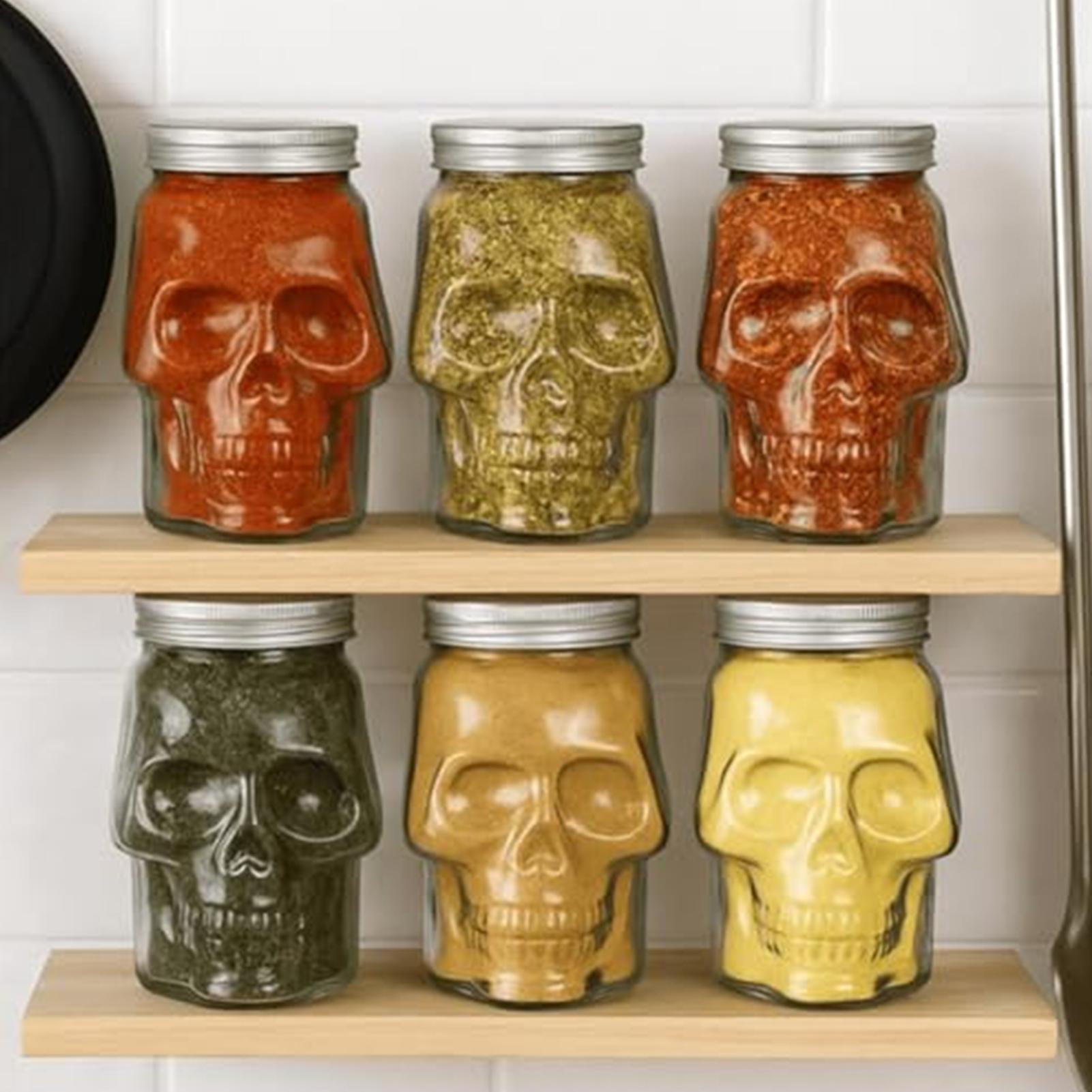 500ml/800ml Skull Jars Reusabl - Camping Cooking With Kids 评论和价格