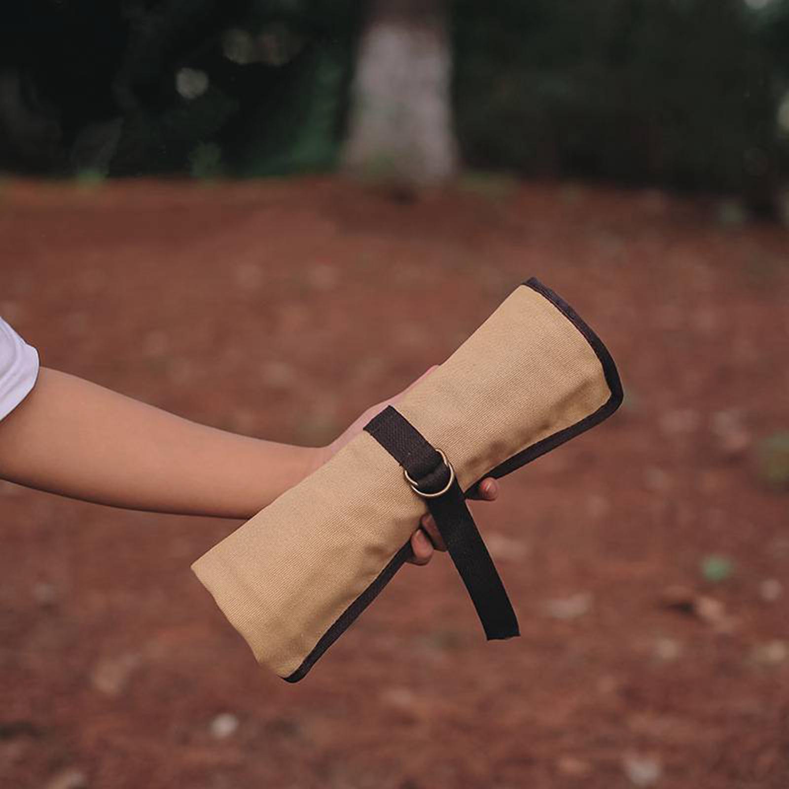 Portable Camping Utensil Roll  - Camping Cooking Utensils Storage 评论和价格
