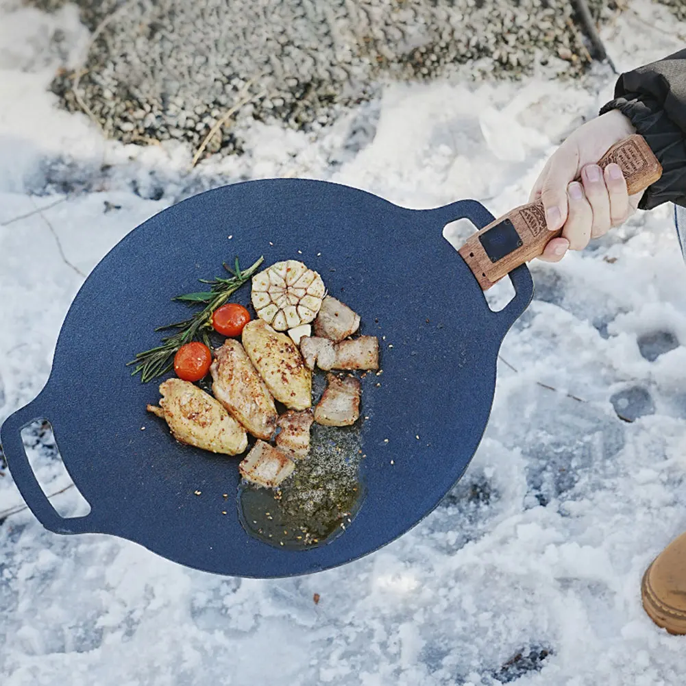 Outdoor Natural Wood Grill Pan - Camping Cooking Hardware 评论和价格