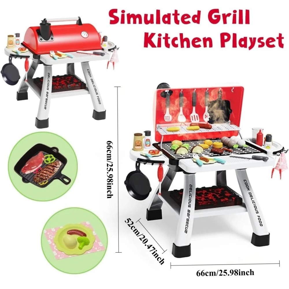 Barbecue Grill Toy Set Kids BB - Camping Cooking With Kids 评论和价格