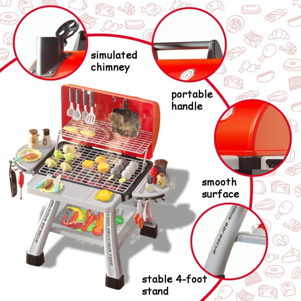 Barbecue Grill Toy Set Kids BB - Camping Cooking With Kids 评论和价格