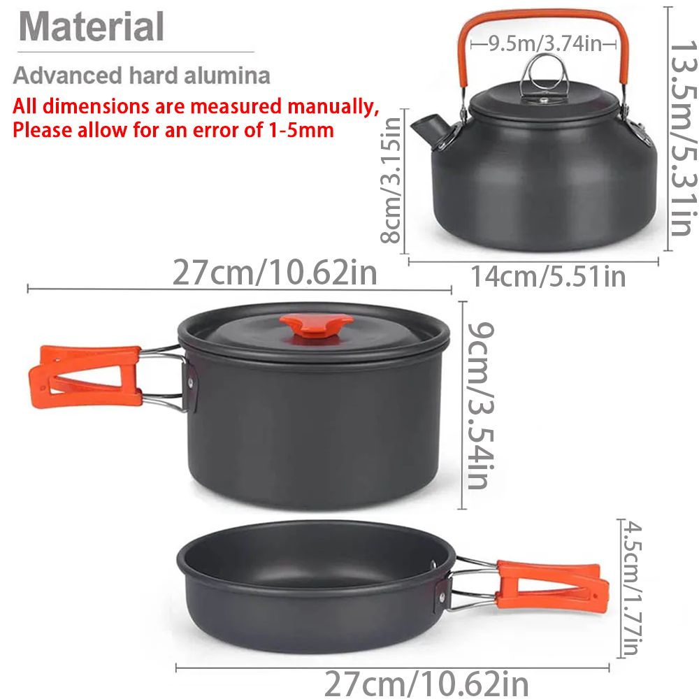 1pcs/1set Camping Cookware Kit - Camping Cooking Mesh 评论和价格