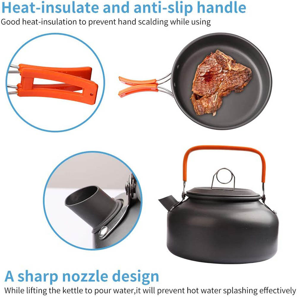 1pcs/1set Camping Cookware Kit - Camping Cooking Mesh 评论和价格