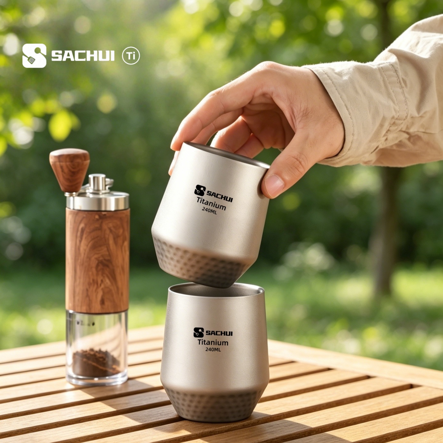 Titanium Double-Walled Coffee  - Camping Cooking Cup 评论和价格