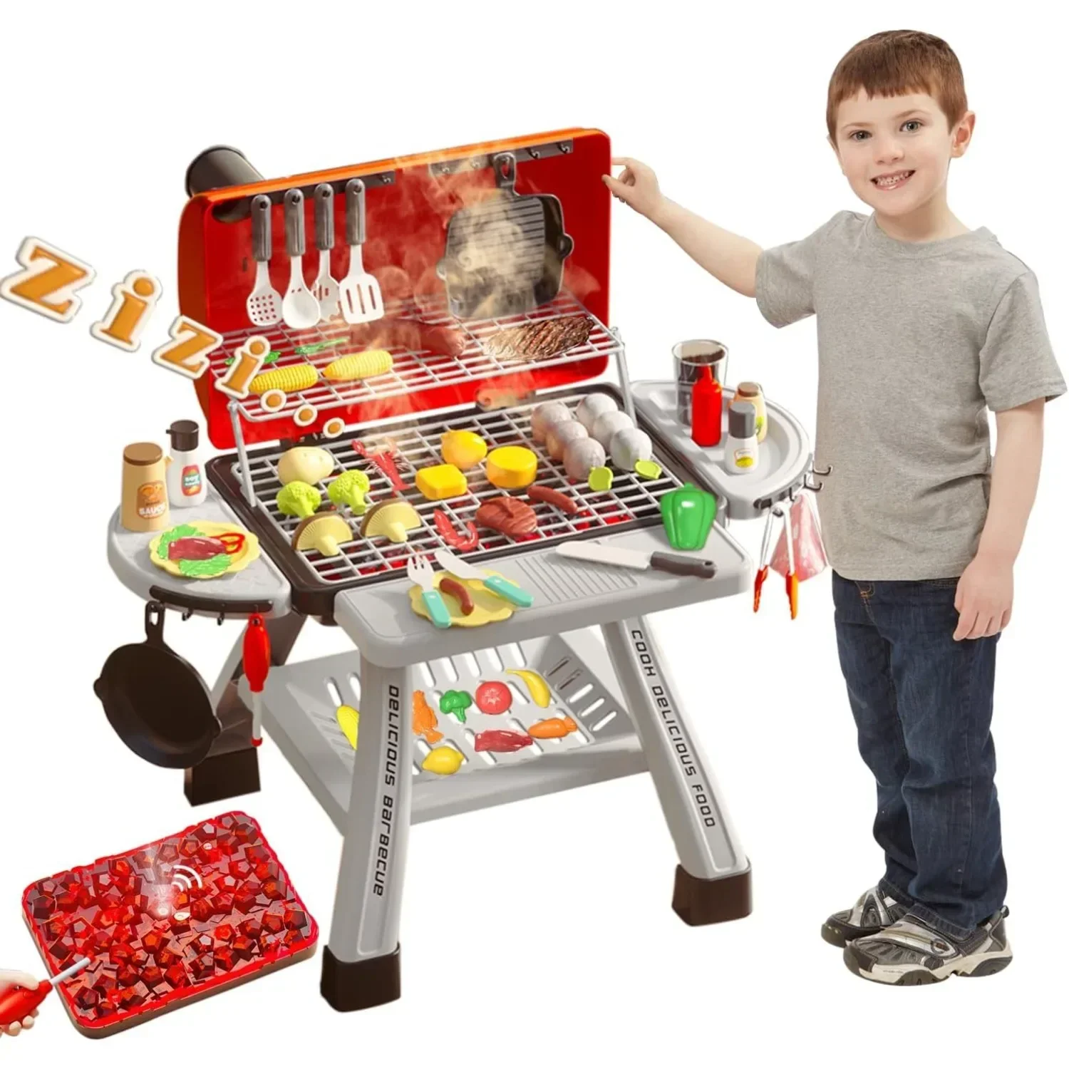 Barbecue Grill Toy Set Kids BB - Camping Cooking With Kids 评论和价格