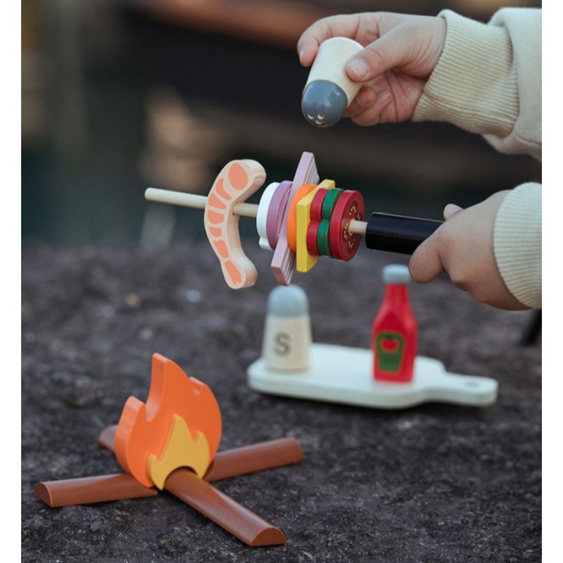 Wooden Camping Pretend Play Se - Camping Cooking With Kids 评论和价格