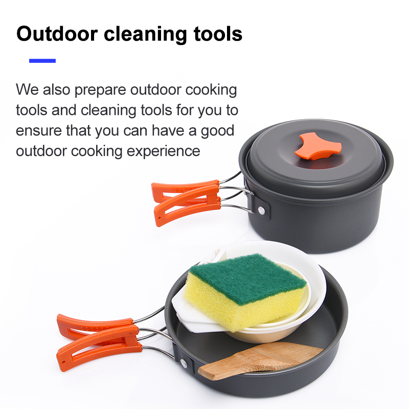 Widesea Camping Outdoor Cookwa - Camping Cooking Set With Kettle 评论和价格