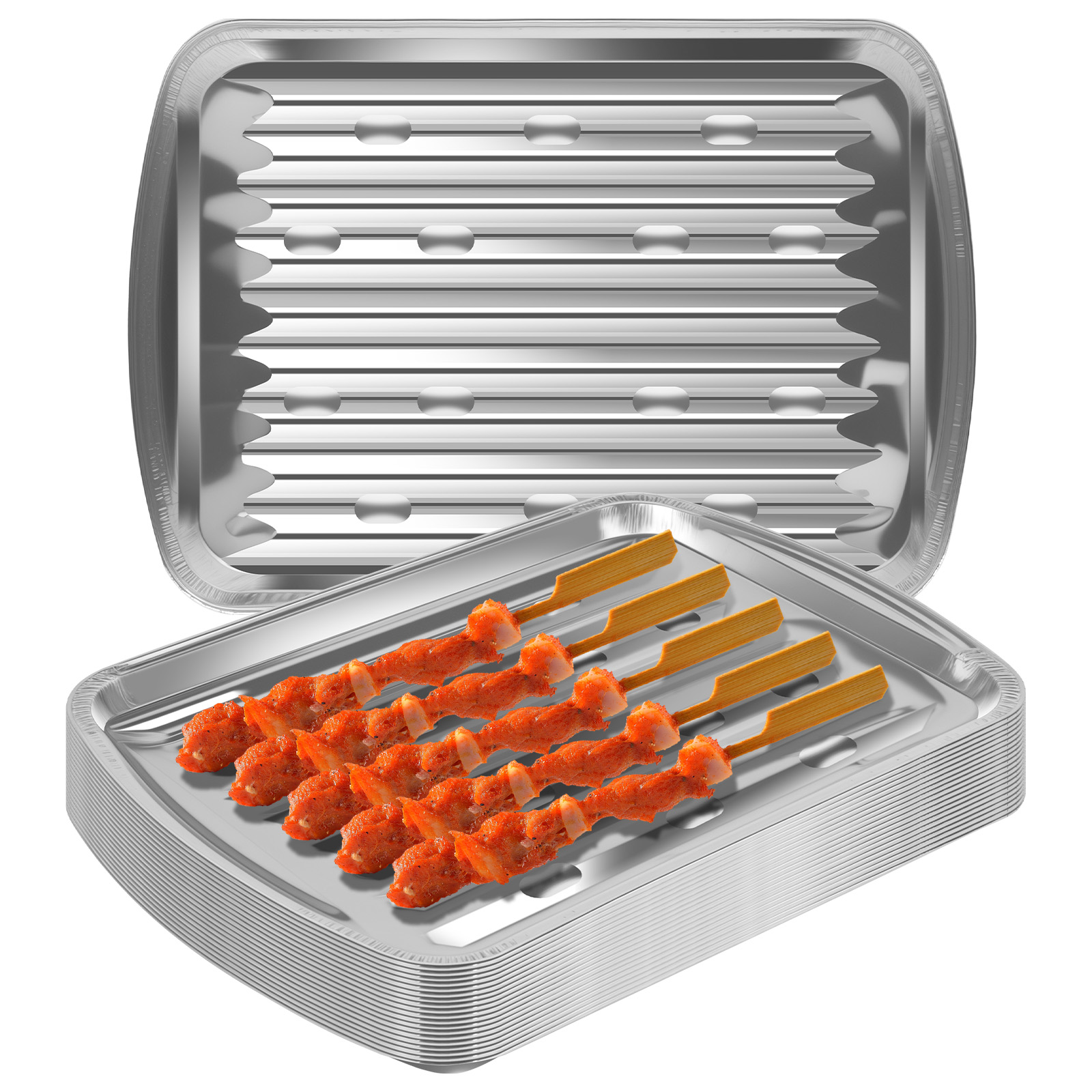 Aluminum Foil Trays Non-Stick  - Camping Cooking Kitchen 评论和价格