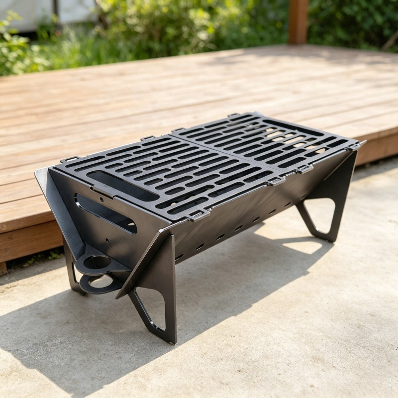 Thickened Carbon Steel Grill F - Camp Grill Portable Folding 评论和价格