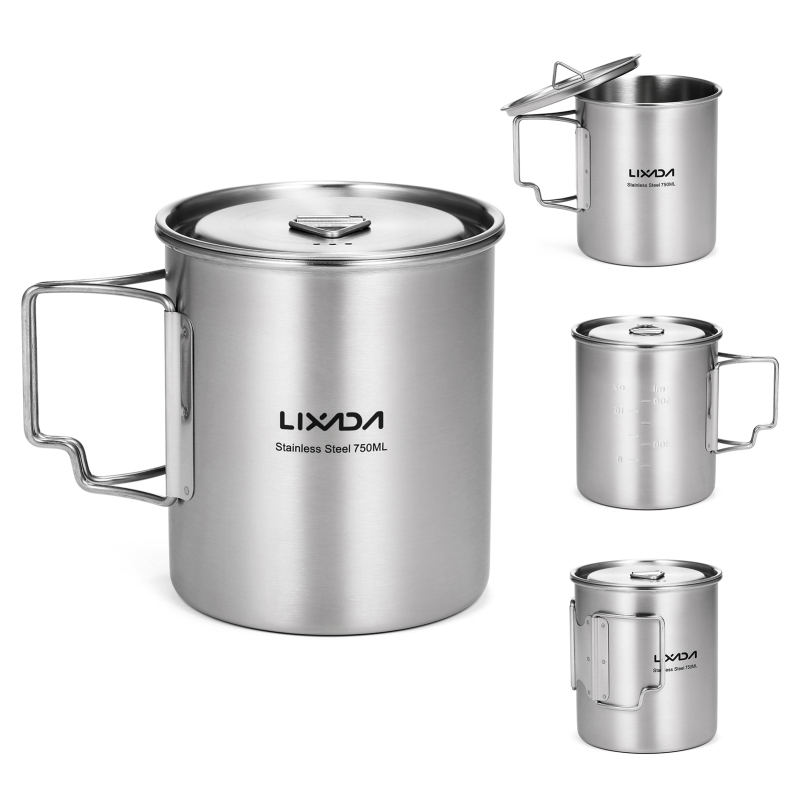 Lixada 750ml Cup Outdoor Stain - Camping Cooking Cup 评论和价格