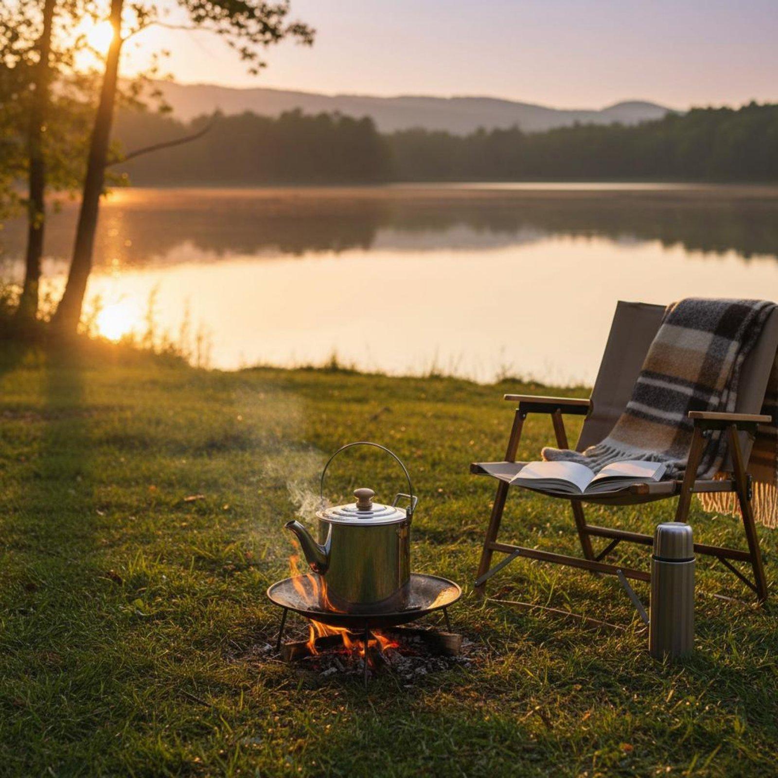Portable Stainless Steel Outdo - Camping Cooking Set With Kettle 评论和价格
