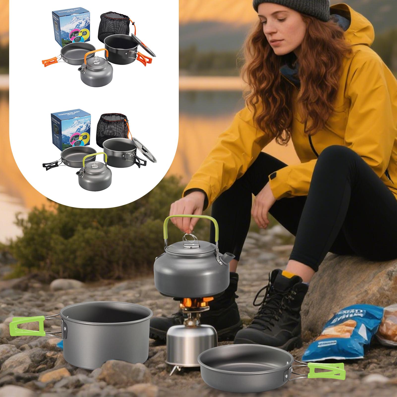 Camping Cookware Camping Cook  - Camping Cooking Set With Kettle 评论和价格