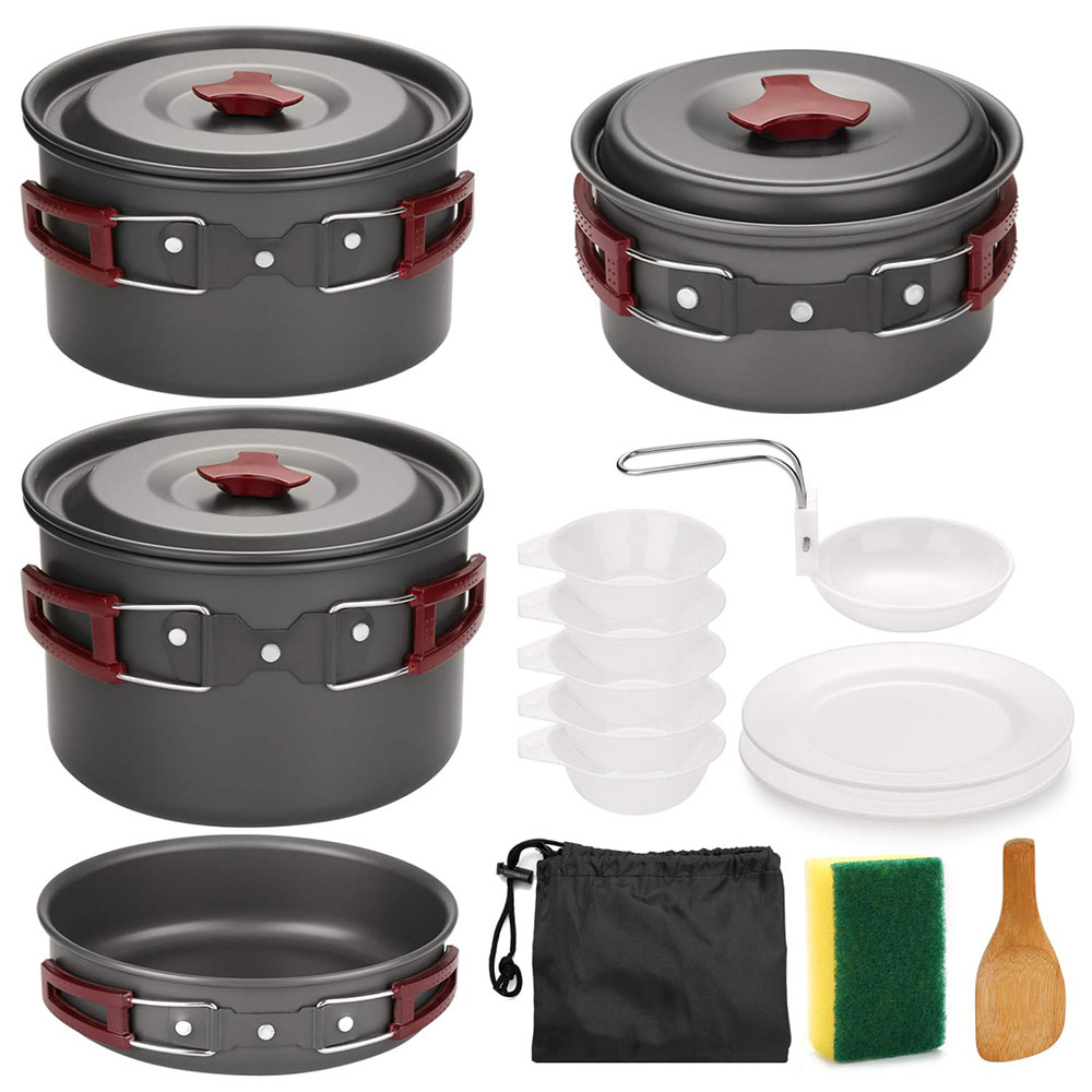 Outdoor Camping Cookware Kit N - Camping Cooking Pack 评论和价格
