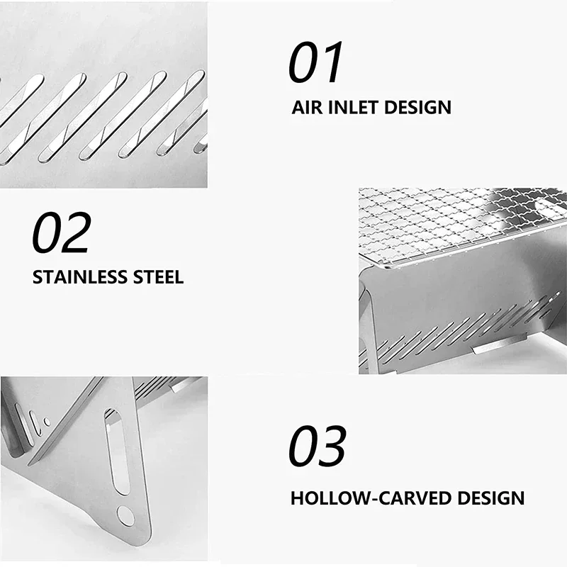Portable Folding Barbecue Gril - Camping Cooking Mesh 评论和价格