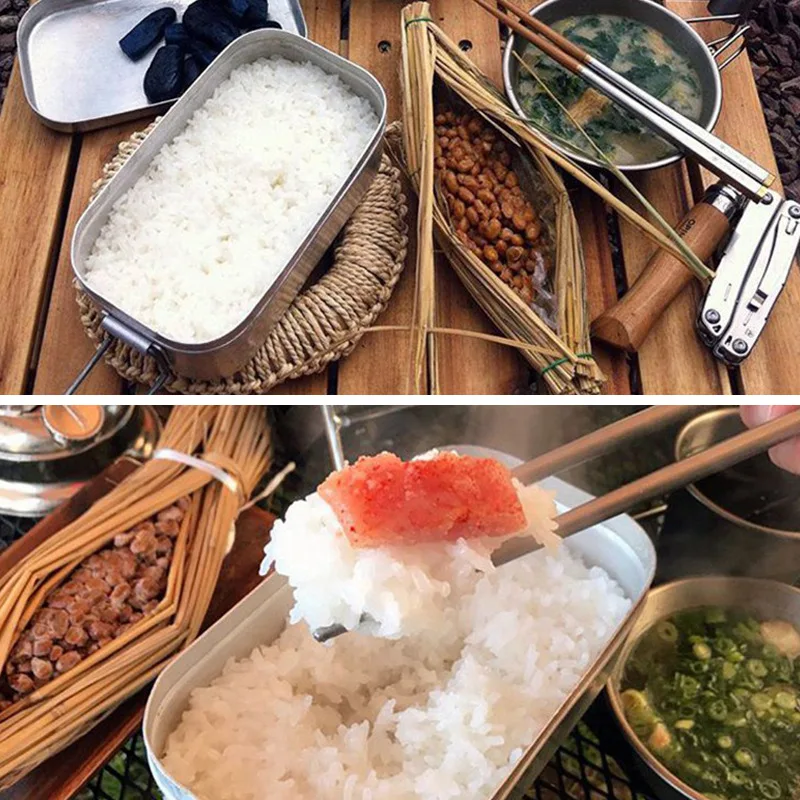 New Bento Box Adult Square Out - Japanese Camping Cooking 评论和价格