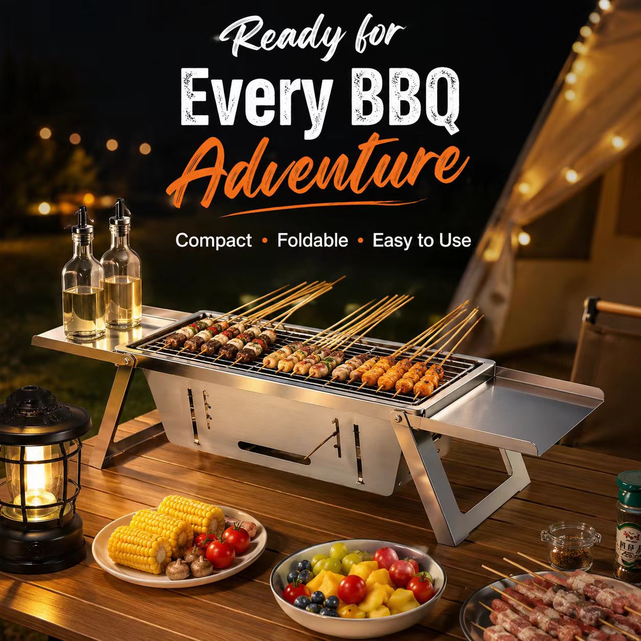 Foldable Stainless Steel Charc - Camp Grill Portable Folding 评论和价格
